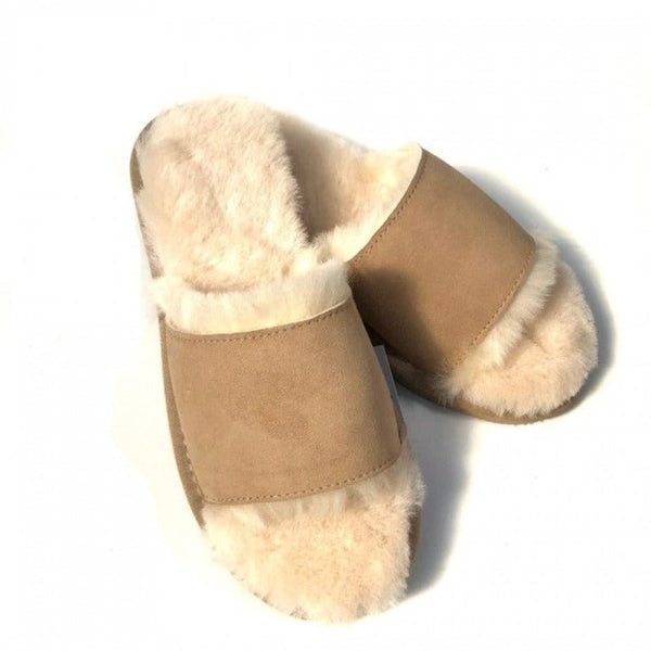 Open toe slippers - Sand | New Zealand Boots - Nordic Home Living