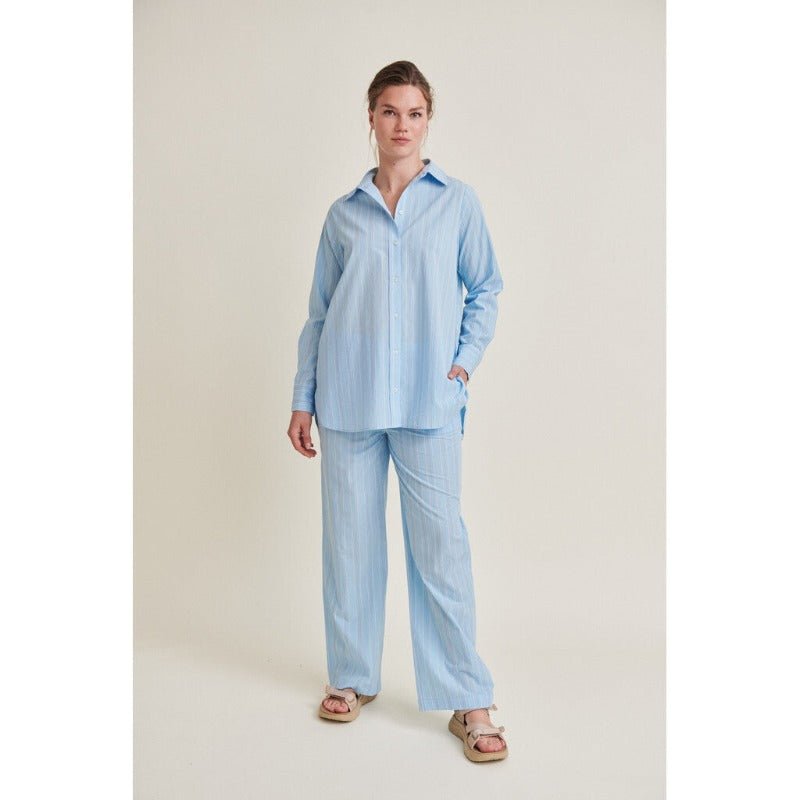 Pants - Marina - Airy blue/ Birch/ Classic blue | Basic Apparel - Nordic Home Living