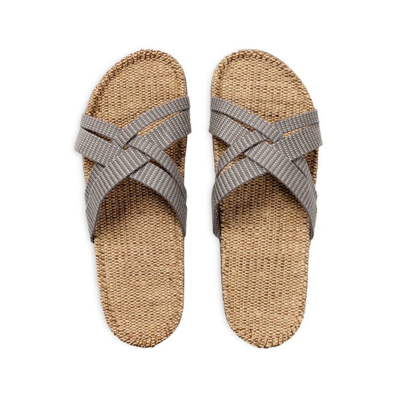 Sandal - Women#1 - Grey Stripes | Shangies - Nordic Home Living