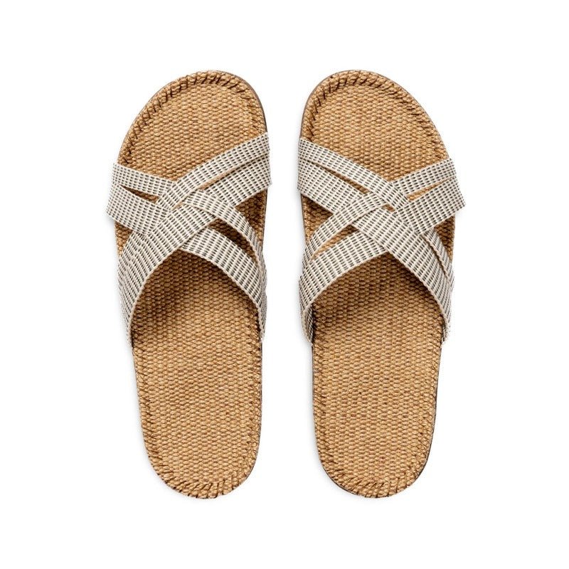 Sandal - Women#1 - White Stripe | Shangies - Nordic Home Living