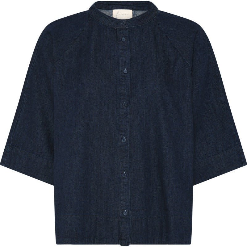 Skjorte - Abu Dahbi - 3/4 short - Mørkeblå denim | FRAU - Nordic Home Living