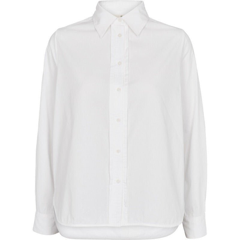 Skjorte - Vilde plisseskjorte - Hvid | Basic Apparel - Nordic Home Living