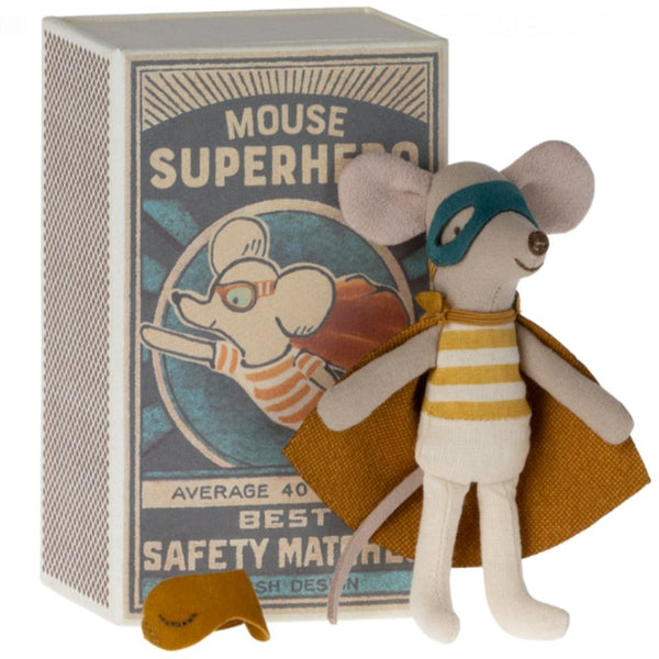 Superhelt mus - Lillebror i æske | Maileg - Nordic Home Living