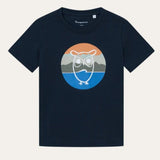 T-shirt - Bjergugle foran - Navy | KnowledgeCotton Apparel Kids - Nordic Home Living