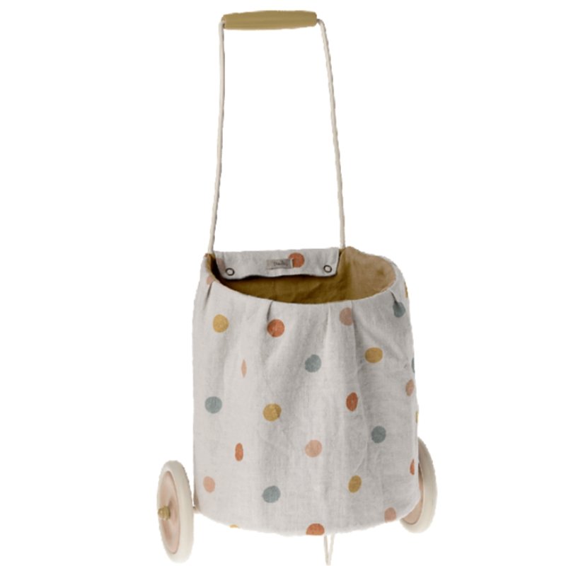 Trolley - Multi Prikker - Gul | Maileg - Nordic Home Living