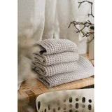 Vaflet badehåndklæde - 70x135 cm - Stone | Humdakin - Nordic Home Living